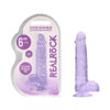 RealRock 6'' Realistic Dildo With Balls - Purple 15.2 cm Dong