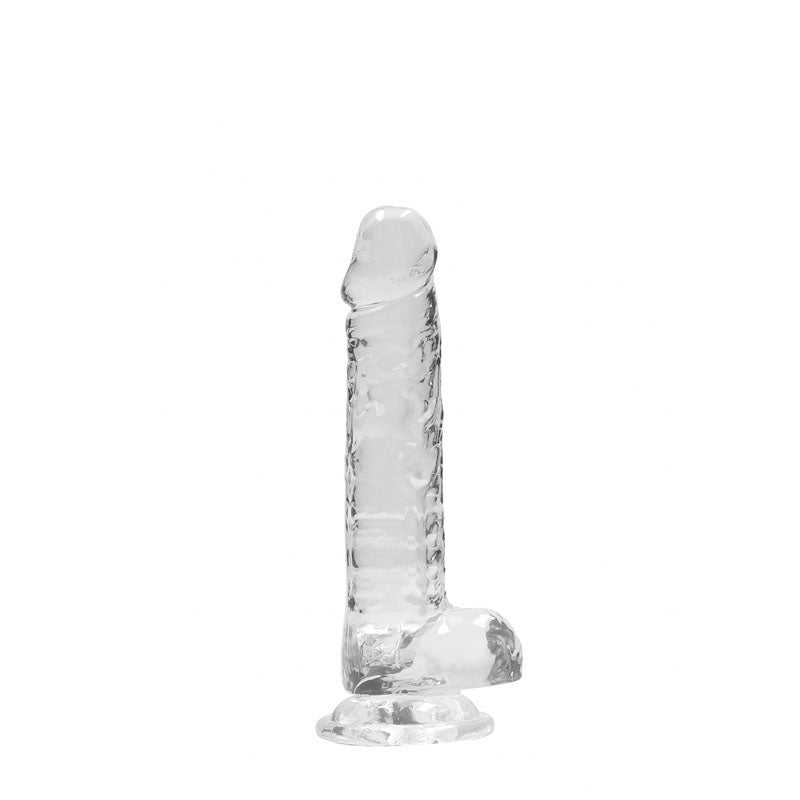 RealRock 7'' Realistic Dildo With Balls - Clear 17.8 cm Dong - REA091TRA