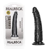 REALROCK Realistic Slim Dildo without Balls - 15.5 cm-(rea113blk)