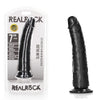 REALROCK Realistic Slim Dildo with Suction Cup - 18cm-(rea114blk)