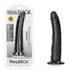 REALROCK Realistic Slim Dildo with Suction Cup - 20.5cm-(rea115blk)