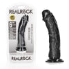 REALROCK Realistic Regular Curved Dildo with Suction Cup - 15.5 cm-(rea116blk)