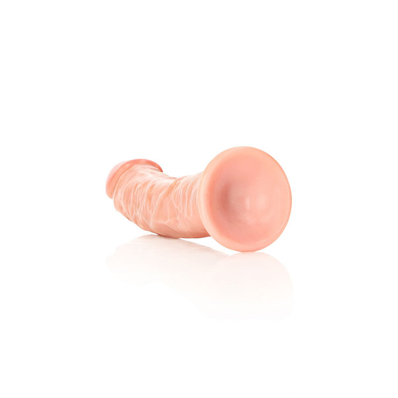 REALROCK Realistic Regular Curved Dildo with Suction Cup - 18 cm-(rea117fle)