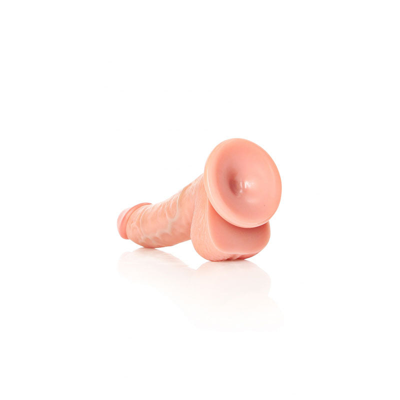 REALROCK Realistic Regular Curved Dong with Balls - 15.5 cm-(rea121fle)