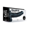 REALROCK Hollow Strapon with Balls - 18 cm Black-(rea131blk)