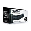 REALROCK Vibrating Hollow Strap-on - 15.5 cm Black-(rea138blk)