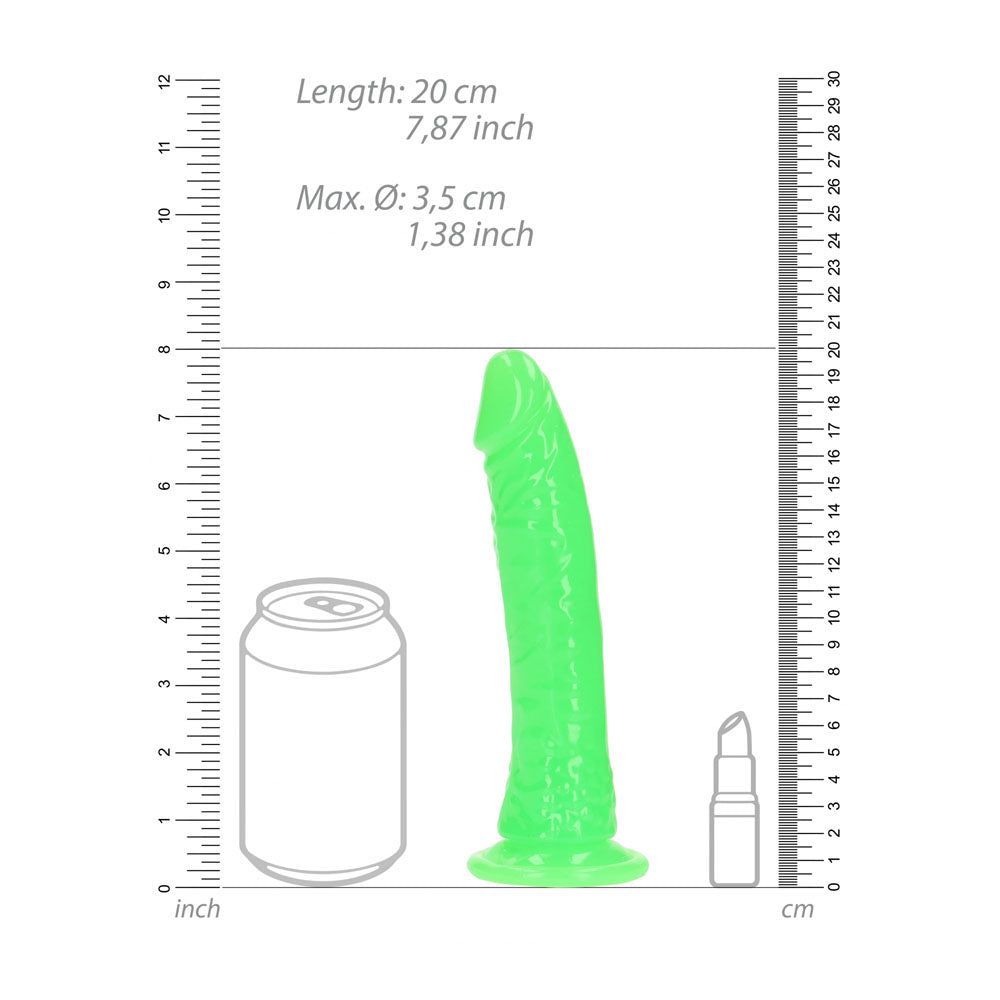 REALROCK 18 cm Slim Glow in the Dark Neon - Green-(rea142glogrn)