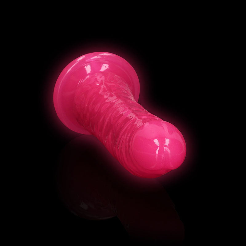 REALROCK 18 cm Slim Glow in the Dark Neon - Pink-(rea142glopnk)
