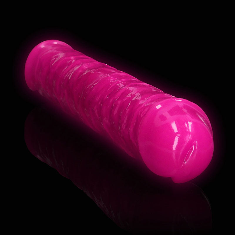REALROCK 38 cm Double Dong Glow - Pink-(rea149glopnk)