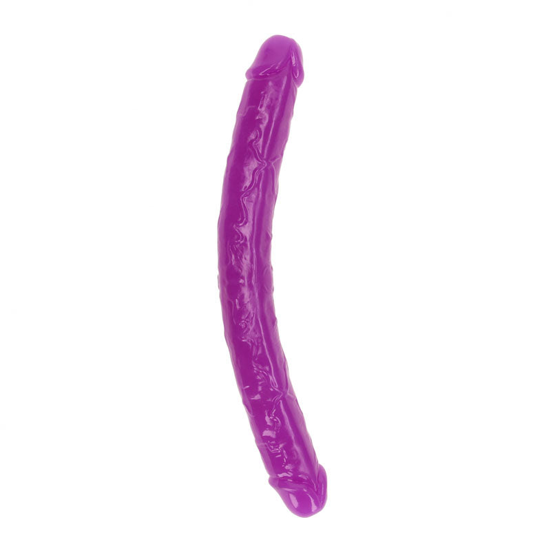 REALROCK 38 cm Double Dong Glow - Purple-(rea149glopur)