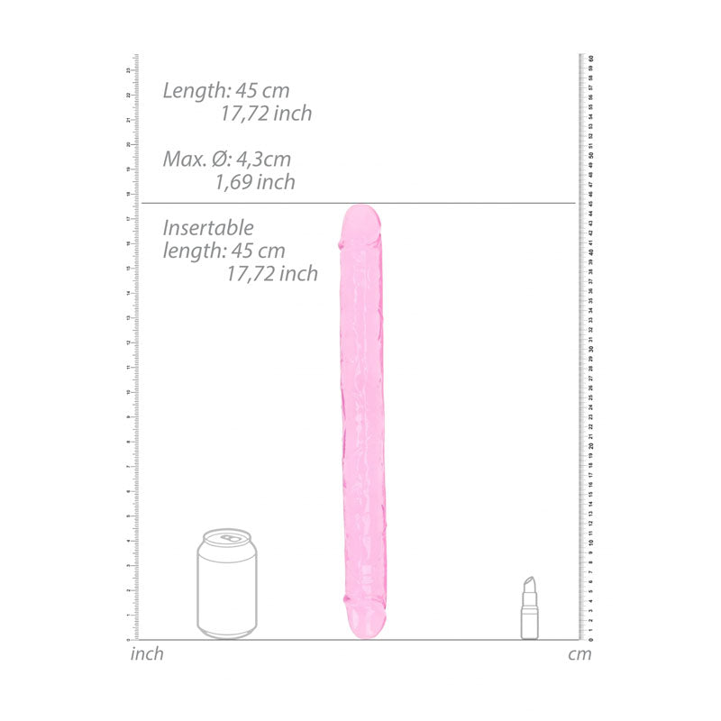REALROCK 45 cm Double Dong - Pink-(rea160pnk)