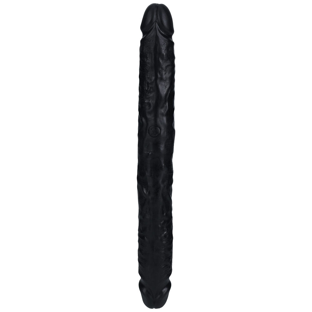REALROCK 30cm Slim Double Dildo - Black-(rea183blk)