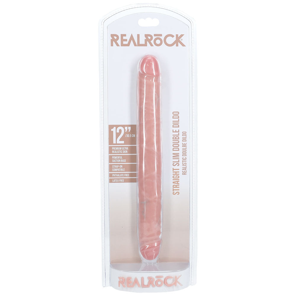 REALROCK 30cm Slim Double Dildo - Flesh-(rea183fle)