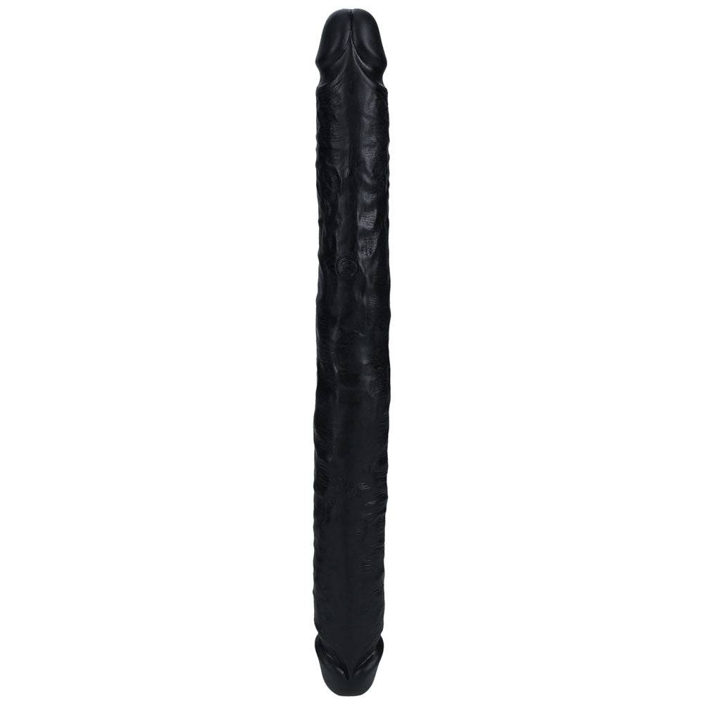 REALROCK 35cm Slim Double Dildo - Black-(rea184blk)