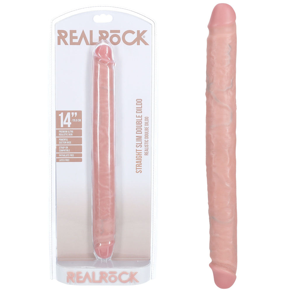 REALROCK 35cm Slim Double Dildo - Flesh-(rea184fle)