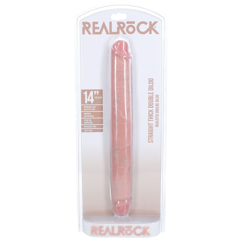 REALROCK 35cm Thick Double Dildo - Flesh-(rea185fle)