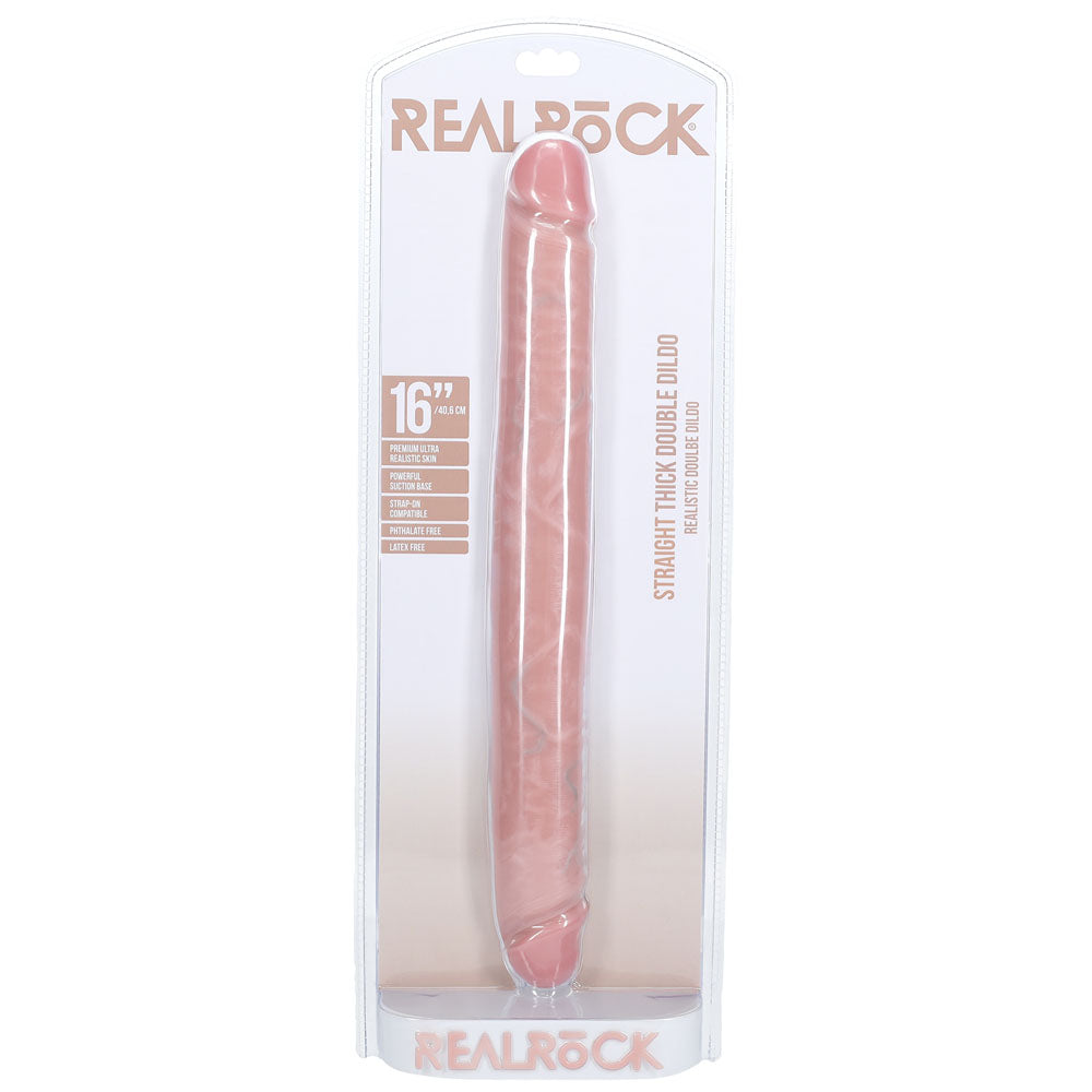 REALROCK 40cm Thick Double Dildo - Flesh-(rea186fle)