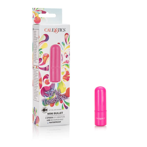 Tiny Teasers - Mini Bullet - Pink 6.25 cm (2.5'') USB Rechargeable Bullet - Early2bed