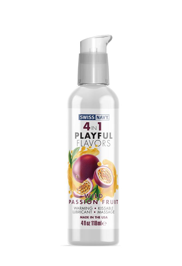 Swiss Navy Playful Flavours 4 In 1 Wild Passion Fruit 118mL Lubricant