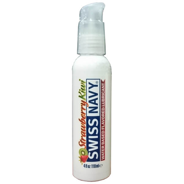 Swiss Navy Flavours - Strawberry Kiwi Flavoured Premium Water Based Lubricant - 118 ml (4 oz) Bottle - Early2bed