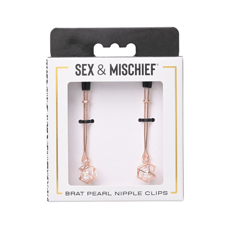 Sex & Mischief Brat Pearl Nipple Clips-(ss09845)