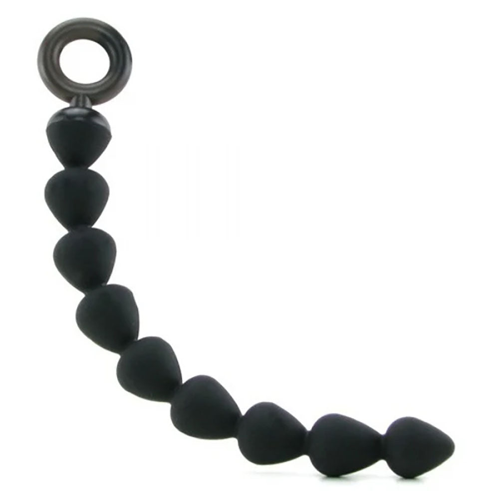 Sex & Mischief Silicone Anal Beads - Black-(ss10074)