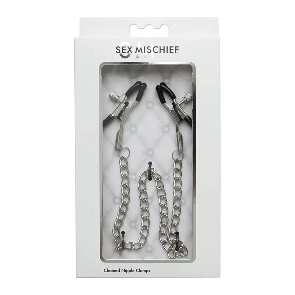 Sex & Mischief Chained Nipple Clamps-(ss10089)