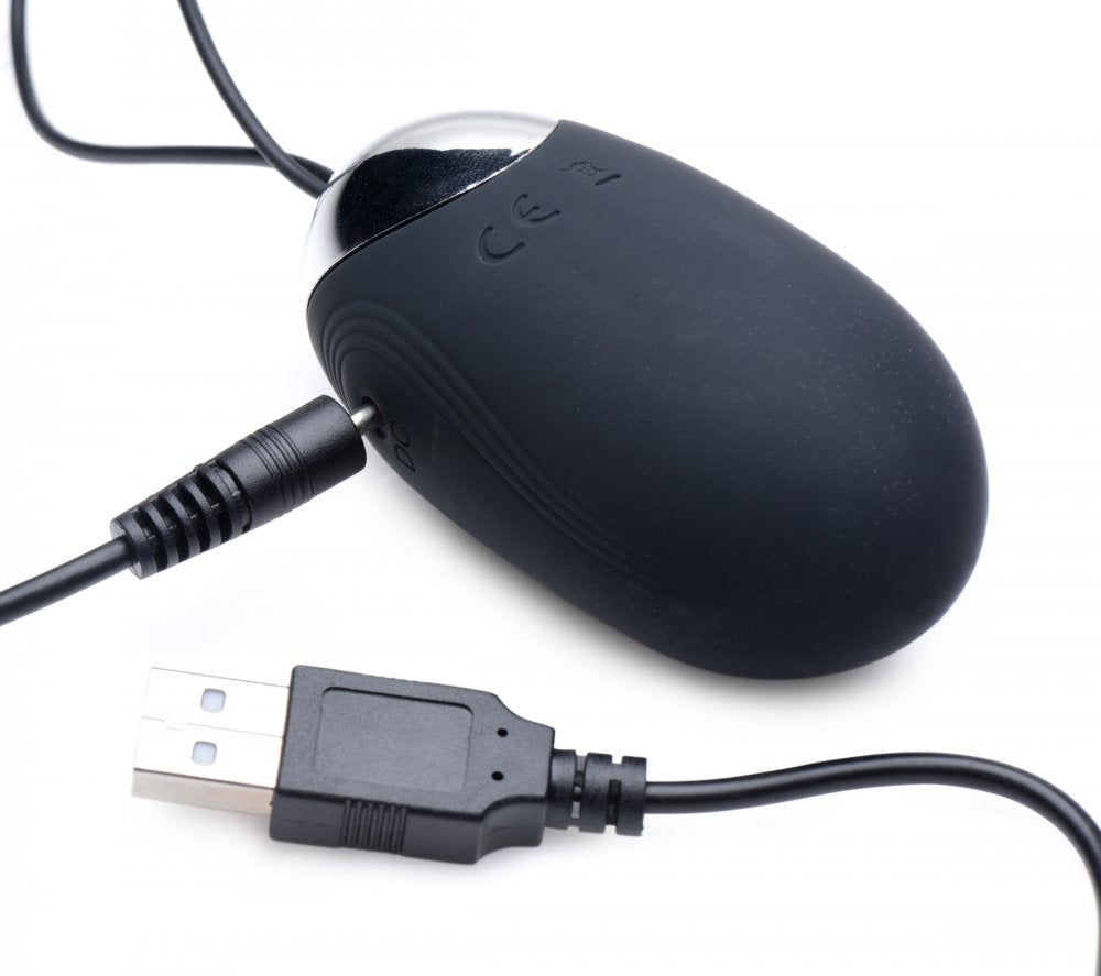 Master Series Thunder Egg - Black USB Rechargable Egg with Wireless Remote
