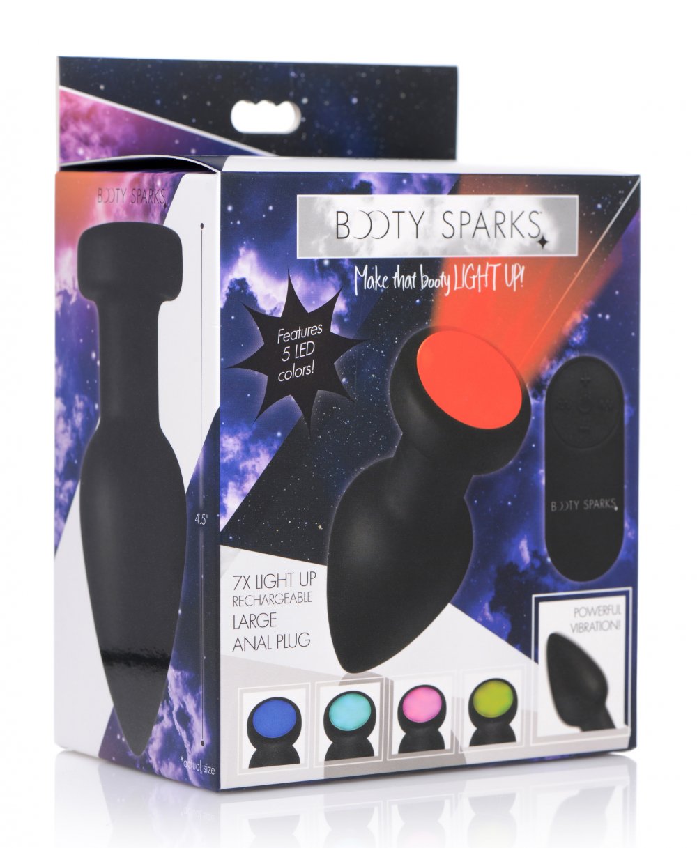 Booty Sparks 7X Light Up Rechargeable Anal Plug - Large Butt Plug