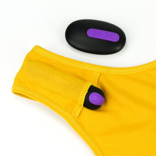Ingen Bitch Vibrating Panties - Yellow Medium Size Rechargeable Vibrating Panties