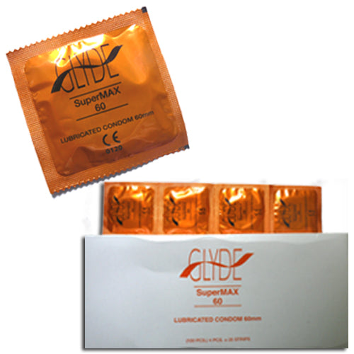 GLYDE SUPER MAX 50 Condoms Vegan Suitable LARGE BULK BUY CONDOMS - Early2bed