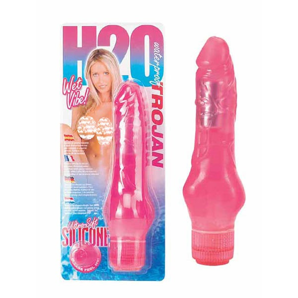 H2O Trojan - Pink 17.8 cm (7'') Vibrator - Early2bed