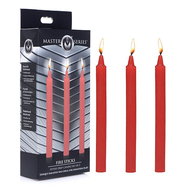 Master Series Fetish Drip Candles - Red - 3 Pack - Early2bed