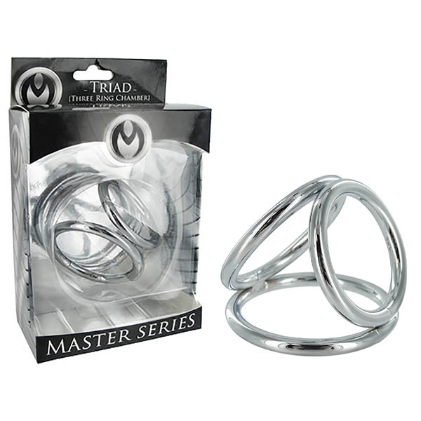 Master Series The Triad - Metal Chamber Cock and Ball Ring - Early2bed