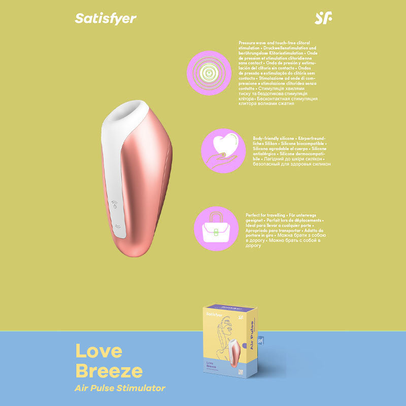 Satisfyer Love Breeze - Touch-Free USB-Rechargeable Clitoral Stimulator with Vibration - Early2bed
