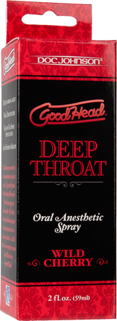 GoodHead Deep Throat Spray - Wild Cherry Flavoured Deep Throat Spray - 59 ml Bottle - Early2bed