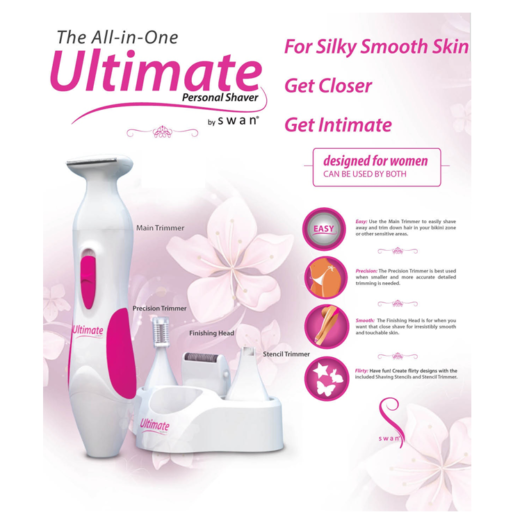 Ultimate Personal Shaver For Women with 11 Assorted Shaving Stencils Trimmer