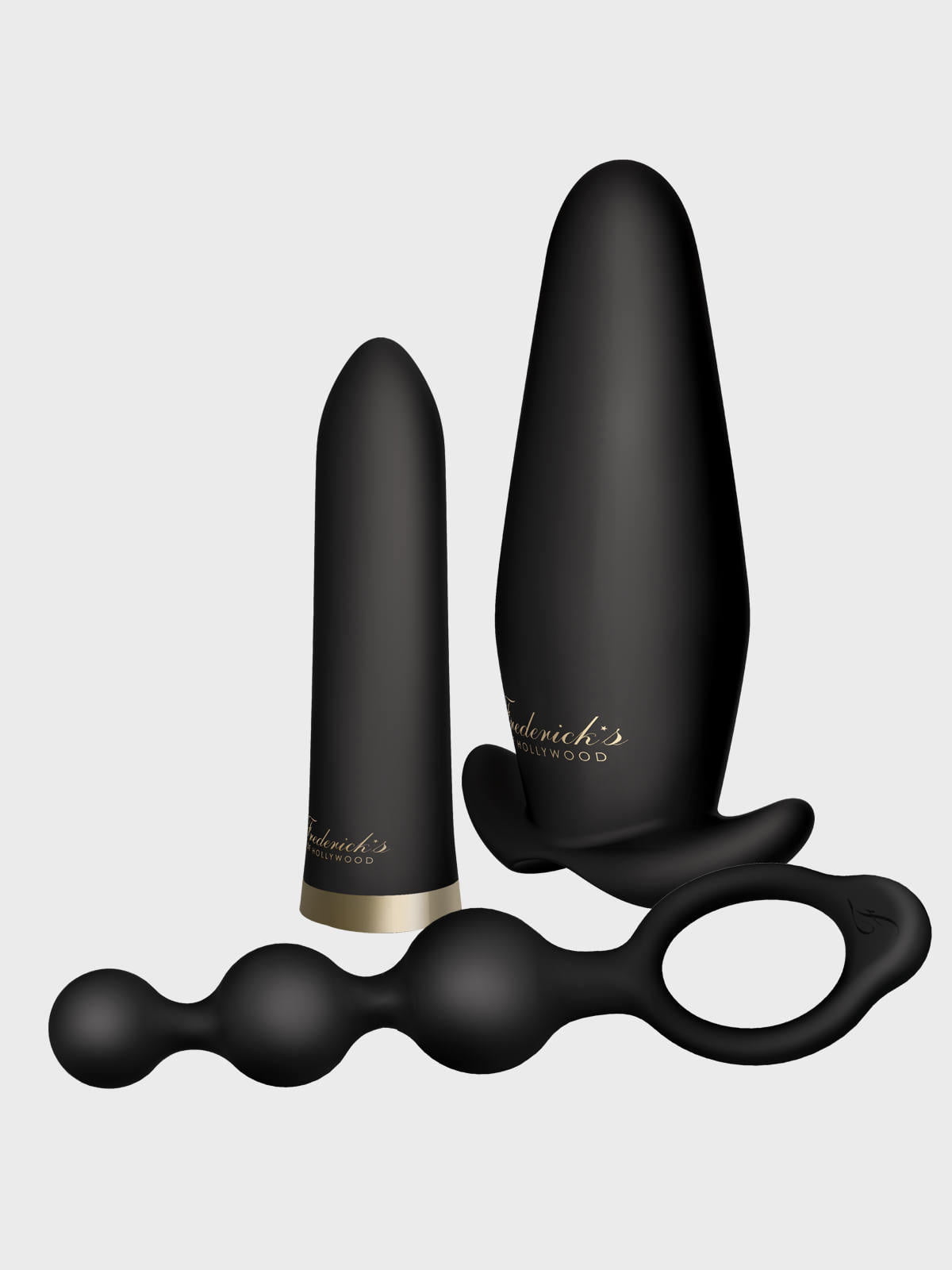 Fredericks of Hollywood – Rechargeable Bullet Vibrator Set with Anal Beads and Butt Plug